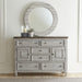 Liberty Furniture Heartland Round Mirror in Antique White - Furniture Max (Falls Church,VA) *