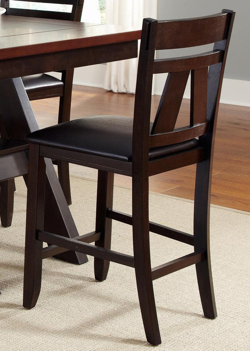 Liberty Furniture Lawson Splat Back Counter Chair (Set of 2) in Light/Dark Expresso - Furniture Max (Falls Church,VA) *