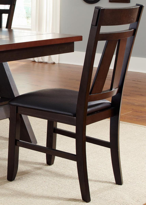 Liberty Furniture Lawson Splat Back Side Chair (Set of 2) in Light/Dark Expresso - Furniture Max (Falls Church,VA) *