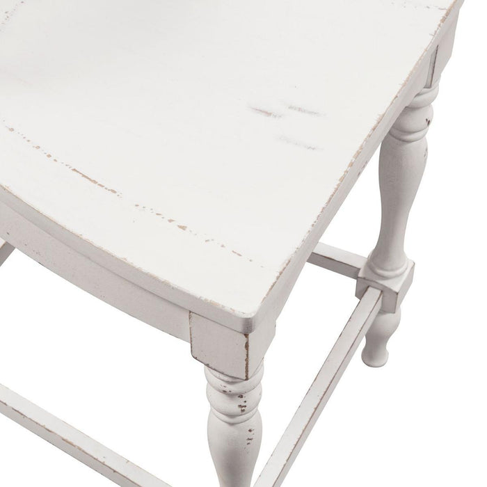 Liberty Furniture Magnolia Manor Spindle Back Counter Chair in Antique White - Furniture Max (Falls Church,VA) *