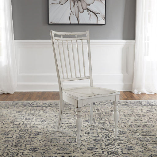 Liberty Furniture Magnolia Manor Spindle Back Side Chair (Set of 2) in Antique White - Furniture Max (Falls Church,VA) *