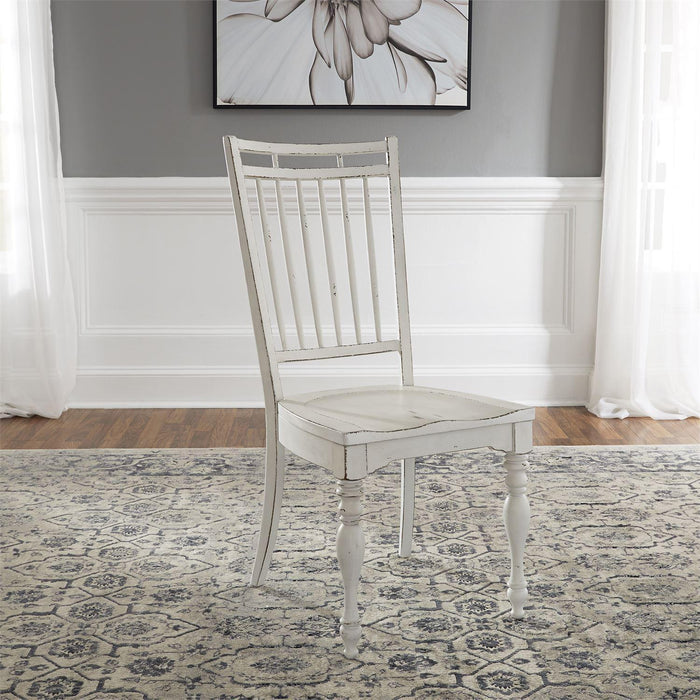 Liberty Furniture Magnolia Manor Spindle Back Side Chair (Set of 2) in Antique White - Furniture Max (Falls Church,VA) *