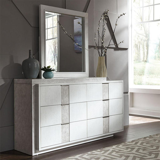 Liberty Furniture Mirage 6 Drawer Dresser in Wirebrushed White - Furniture Max (Falls Church,VA) *