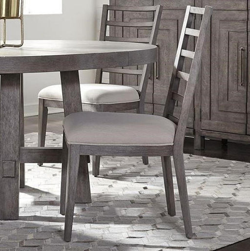 Liberty Furniture Modern Farmhouse Ladder Back Side Chair (Set of 2) in Dusty Charcoal - Furniture Max (Falls Church,VA) *