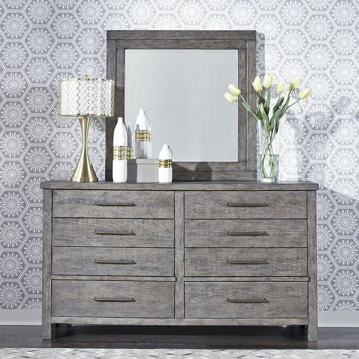 Liberty Furniture Modern Farmhouse Mirror in Dusty Charcoal - Furniture Max (Falls Church,VA) *