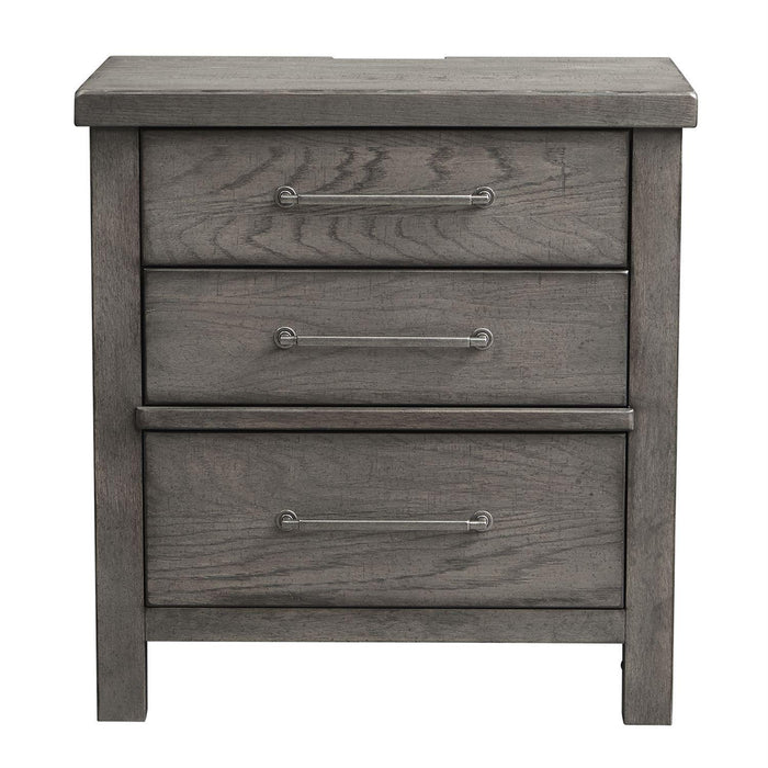 Liberty Furniture Modern Farmhouse Nightstand in Dusty Charcoal - Furniture Max (Falls Church,VA) *