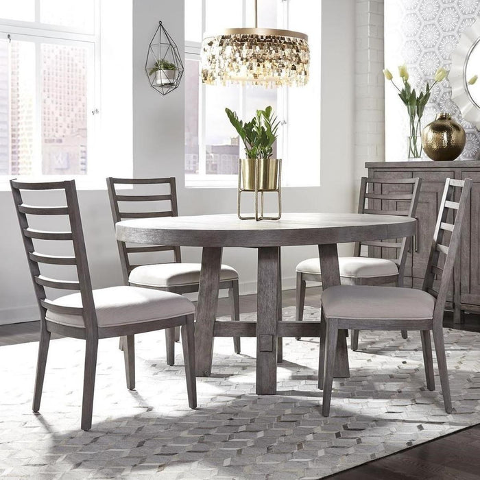 Liberty Furniture Modern Farmhouse Round Dining Table in Dusty Charcoal - Furniture Max (Falls Church,VA) *
