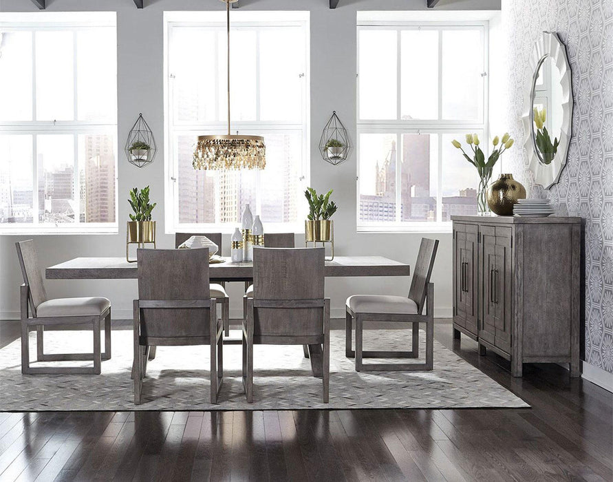 Liberty Furniture Modern Farmhouse Trestle Dining Table in Dusty Charcoal 406-P4860 - Furniture Max (Falls Church,VA) *