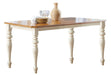 Liberty Furniture Ocean Isle Rectangular Leg Table in Bisque with Natural Pine - Furniture Max (Falls Church,VA) *