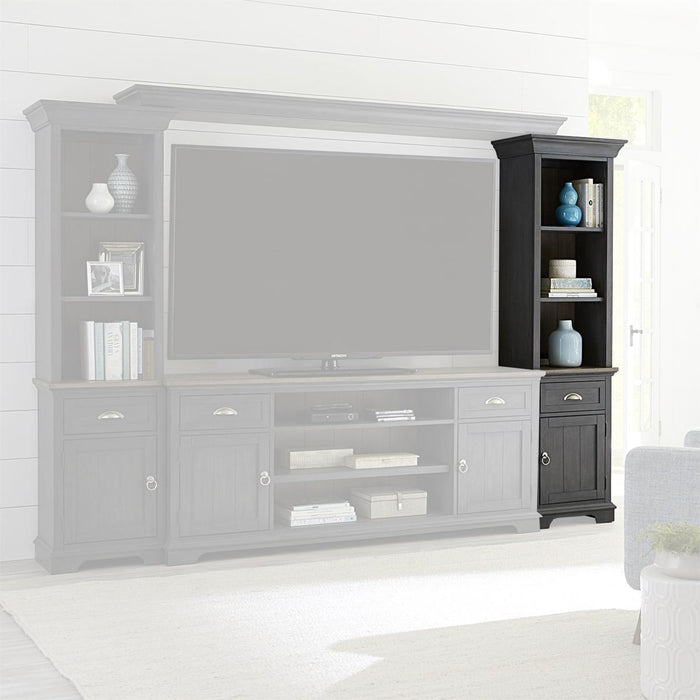 Liberty Furniture Ocean Isle Entertainment Center with Piers in Slate with Weathered Pine - Furniture Max (Falls Church,VA) *