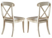 Liberty Furniture Ocean Isle Upholstered X Back Side Chair (Set of 2) in Bisque with Natural Pine - Furniture Max (Falls Church,VA) *