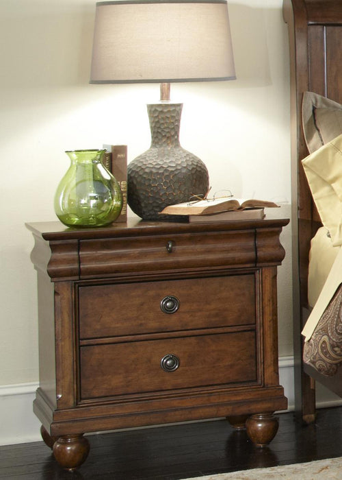 Liberty Furniture Rustic Traditions 3 Drawer Nightstand in Rustic Cherry - Furniture Max (Falls Church,VA) *