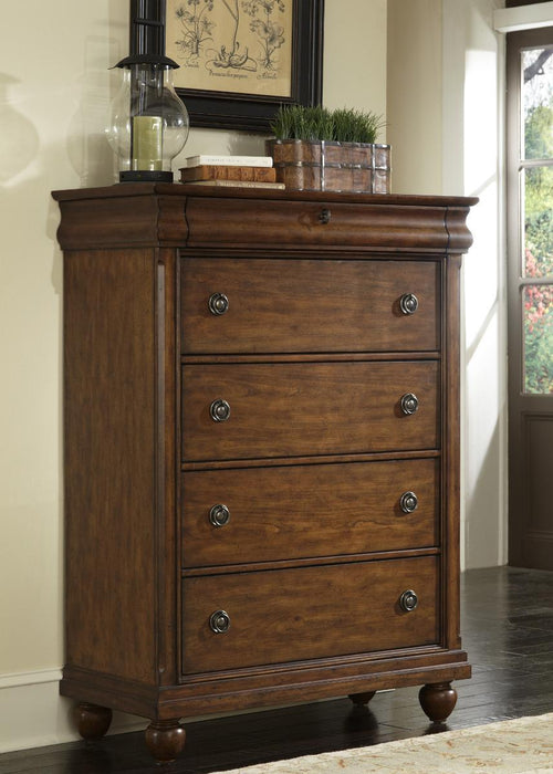 Liberty Furniture Rustic Traditions 5 Drawer Chest in Rustic Cherry - Furniture Max (Falls Church,VA) *