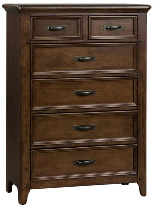 Liberty Furniture Saddlebrook 6 Drawer Chest in Tobacco Brown - Furniture Max (Falls Church,VA) *