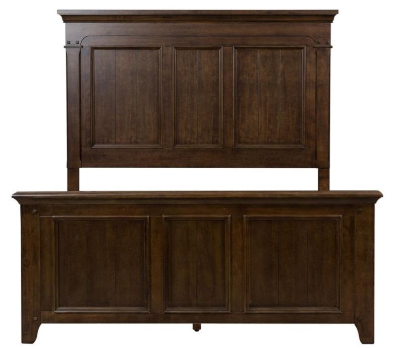 Liberty Furniture Saddlebrook Queen Panel Bed in Tobacco Brown - Furniture Max (Falls Church,VA) *