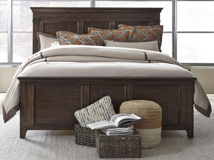Liberty Furniture Saddlebrook Queen Panel Bed in Tobacco Brown - Furniture Max (Falls Church,VA) *