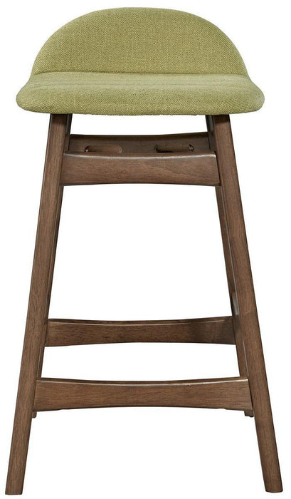 Liberty Furniture Space Saver 24" Counter Chair (Green) in Satin Walnut (Set of 2) - Furniture Max (Falls Church,VA) *