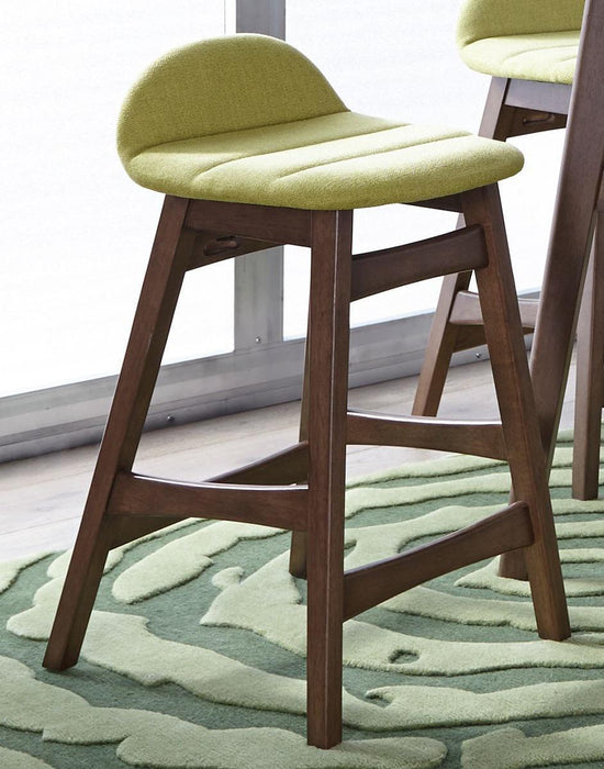 Liberty Furniture Space Saver 24" Counter Chair (Green) in Satin Walnut (Set of 2) - Furniture Max (Falls Church,VA) *