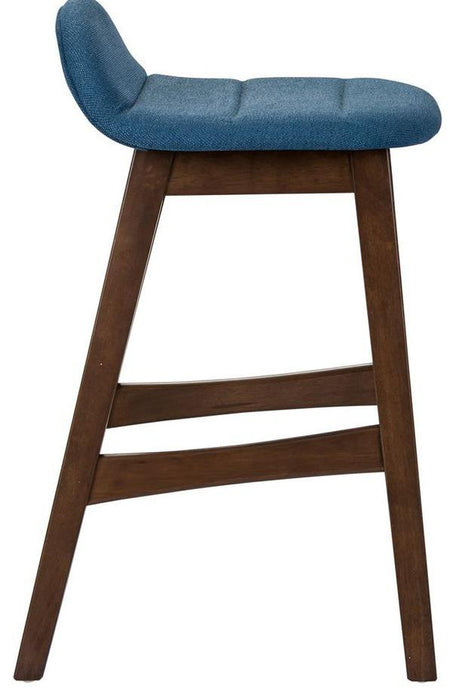 Liberty Furniture Space Saver Barstool30 (Blue) in Satin Walnut (Set of 2) - Furniture Max (Falls Church,VA) *