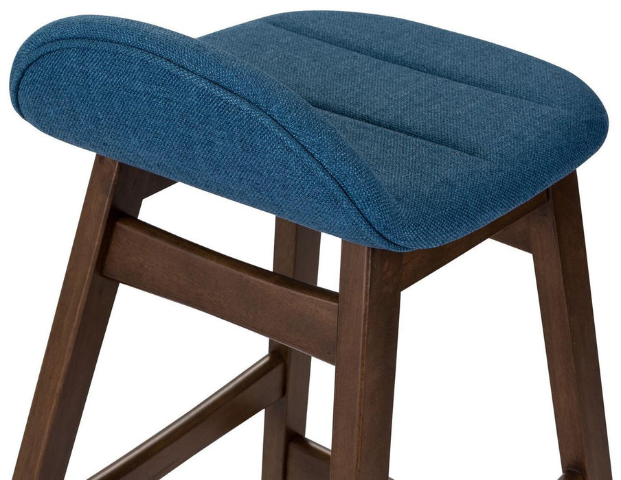 Liberty Furniture Space Saver Barstool30 (Blue) in Satin Walnut (Set of 2) - Furniture Max (Falls Church,VA) *