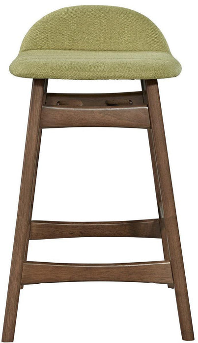 Liberty Furniture Space Saver Barstool30 (Green) in Satin Walnut (Set of 2) - Furniture Max (Falls Church,VA) *