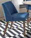 Liberty Furniture Space Saver Nido Chair (Blue) in Satin Walnut (Set of 2) - Furniture Max (Falls Church,VA) *
