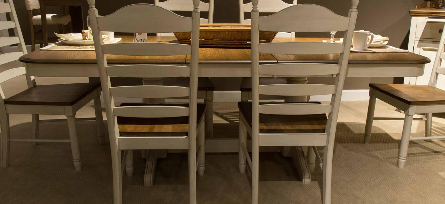 Liberty Furniture Springfield Double Pedestal Dining Table in Honey and Cream 278-4202 - Furniture Max (Falls Church,VA) *