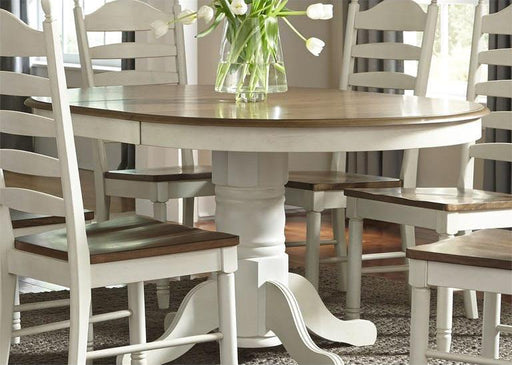Liberty Furniture Springfield Pedestal Dining Table in Honey and Cream 278-4260 - Furniture Max (Falls Church,VA) *