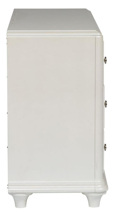 Liberty Furniture Stardust 6 Drawer Dresser in Iridescent White - Furniture Max (Falls Church,VA) *