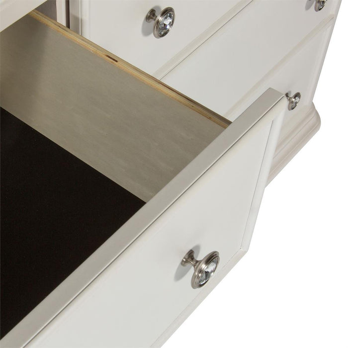 Liberty Furniture Stardust 6 Drawer Dresser in Iridescent White - Furniture Max (Falls Church,VA) *