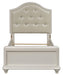 Liberty Furniture Stardust Twin Panel Bed in Iridescent White - Furniture Max (Falls Church,VA) *