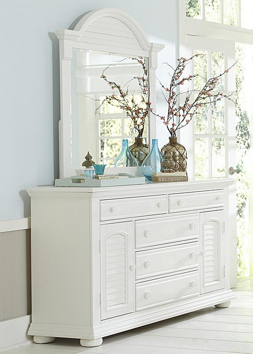Liberty Furniture Summer House Mirror in Oyster White - Furniture Max (Falls Church,VA) *