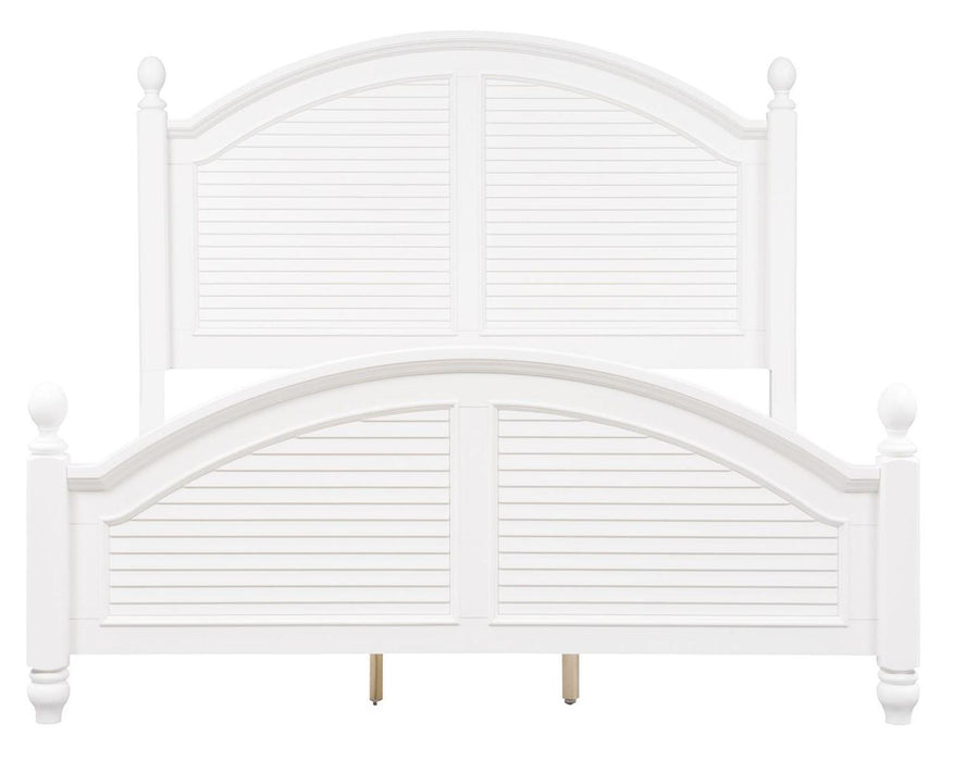 Liberty Furniture Summer House King Poster Bed in Oyster White - Furniture Max (Falls Church,VA) *