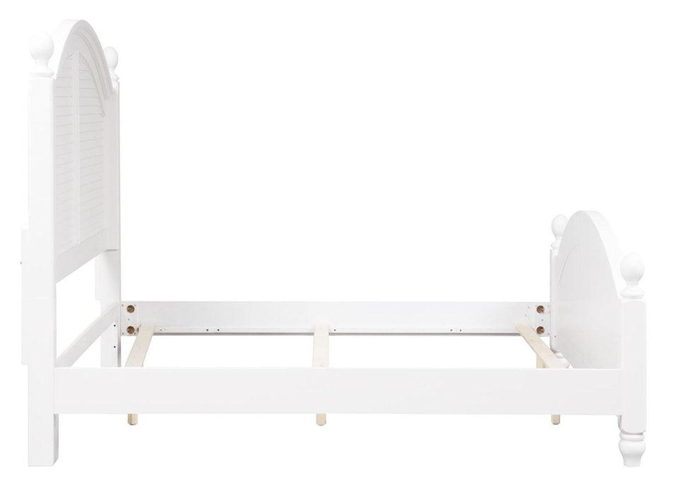Liberty Furniture Summer House Queen Poster Bed in Oyster White - Furniture Max (Falls Church,VA) *