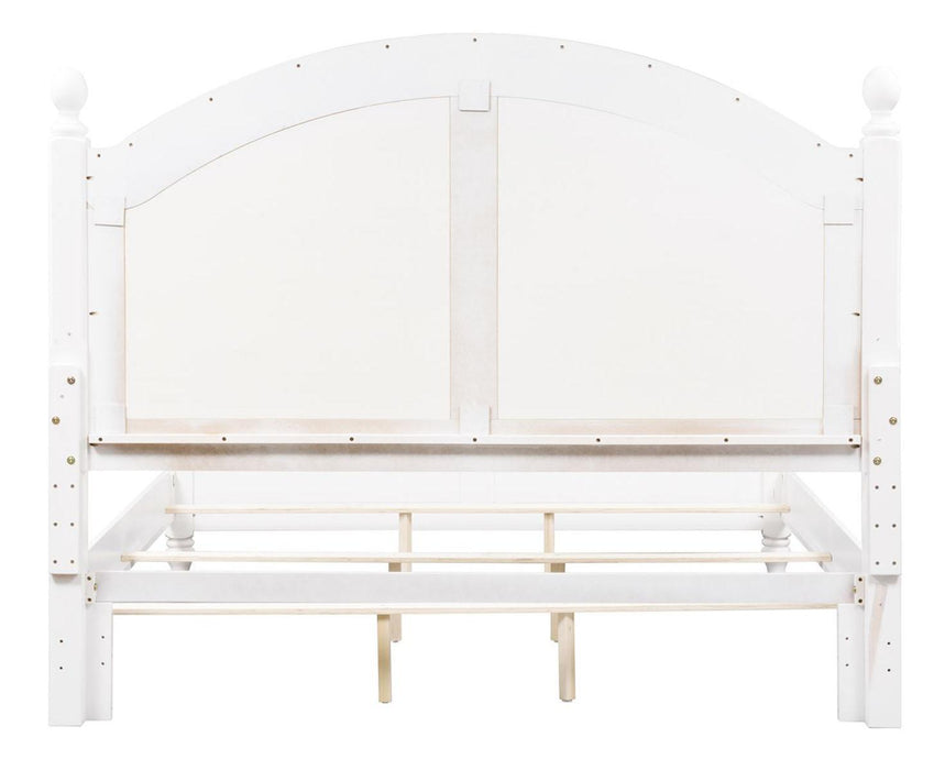 Liberty Furniture Summer House King Poster Bed in Oyster White - Furniture Max (Falls Church,VA) *