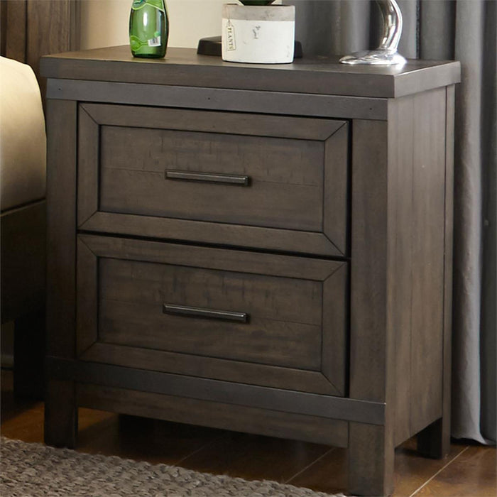 Liberty Furniture Thornwood Hills 2 Drawer Nightstand in Rock Beaten Gray - Furniture Max (Falls Church,VA) *