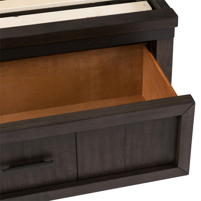 Liberty Furniture Thornwood Hills Full Bookcase Bed in Rock Beaten Gray - Furniture Max (Falls Church,VA) *