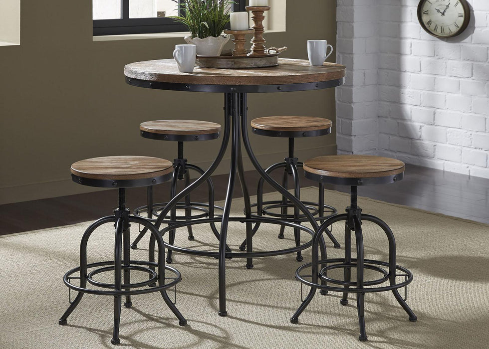 Liberty Furniture Vintage Dining Series Bar Stool in Weathered Gray with Black (Set of 2) - Furniture Max (Falls Church,VA) *