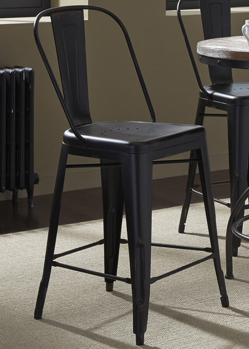 Liberty Furniture Vintage Dining Series  Bow Back Counter Chair in Black (Set of 2) - Furniture Max (Falls Church,VA) *