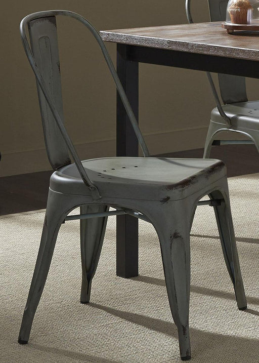 Liberty Furniture Vintage Dining Series Bow Back Dining Side Chair in Green (Set of 2) - Furniture Max (Falls Church,VA) *