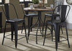 Liberty Furniture Vintage Dining Series  Bow Back Counter Chair in Black (Set of 2) - Furniture Max (Falls Church,VA) *