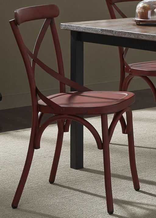 Liberty Furniture Vintage Dining Series X-Back Dining Side Chair in Red (Set of 2) - Furniture Max (Falls Church,VA) *