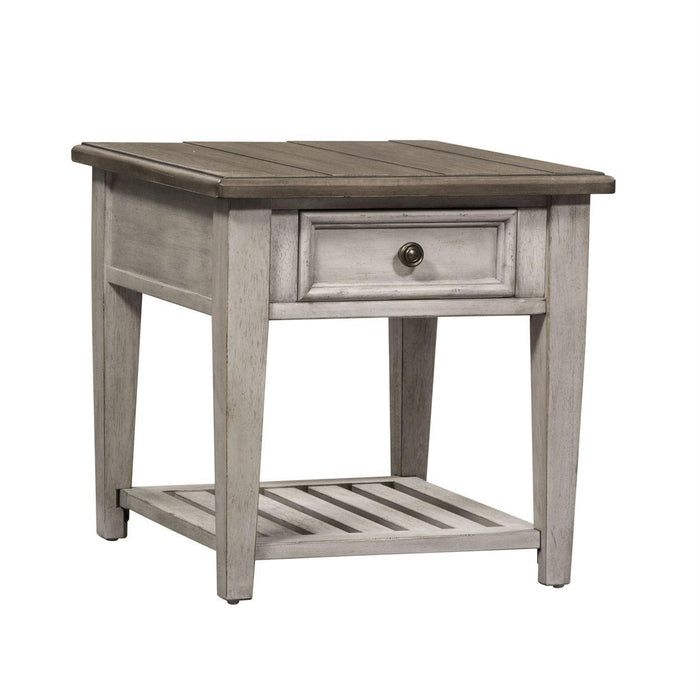 Liberty Heartland Drawer End Table in Antique White - Furniture Max (Falls Church,VA) *