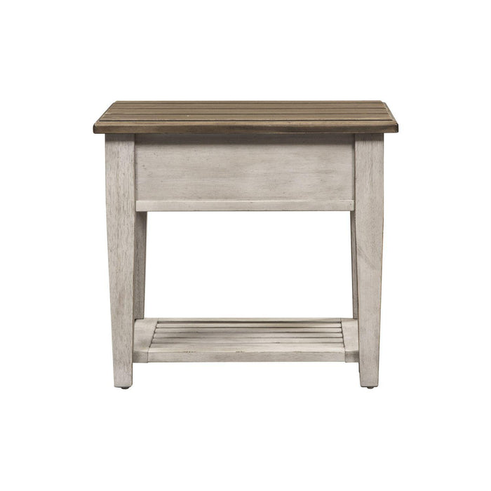 Liberty Heartland Drawer End Table in Antique White - Furniture Max (Falls Church,VA) *