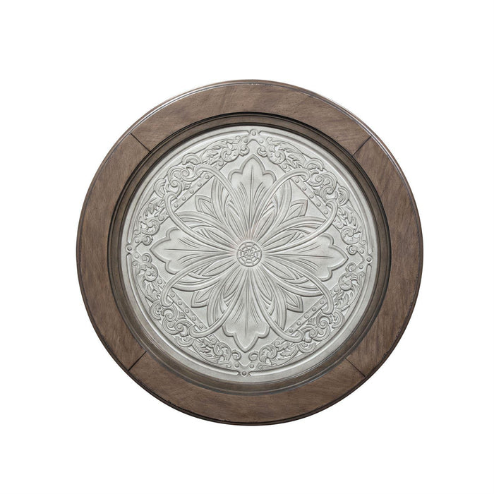 Liberty Heartland Round Ceiling Tile Cocktail Table in Antique White - Furniture Max (Falls Church,VA) *