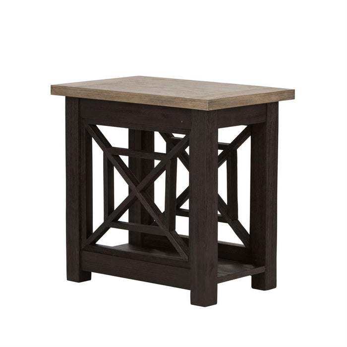 Liberty Heatherbrook Chair Side Table in Charcoal and Ash - Furniture Max (Falls Church,VA) *
