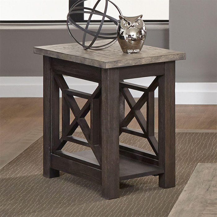 Liberty Heatherbrook Chair Side Table in Charcoal and Ash - Furniture Max (Falls Church,VA) *