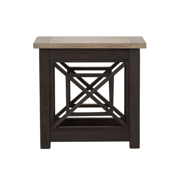Liberty Heatherbrook Chair Side Table in Charcoal and Ash - Furniture Max (Falls Church,VA) *