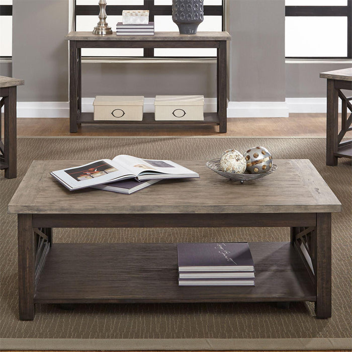 Liberty Heatherbrook Cocktail Table in Charcoal and Ash - Furniture Max (Falls Church,VA) *
