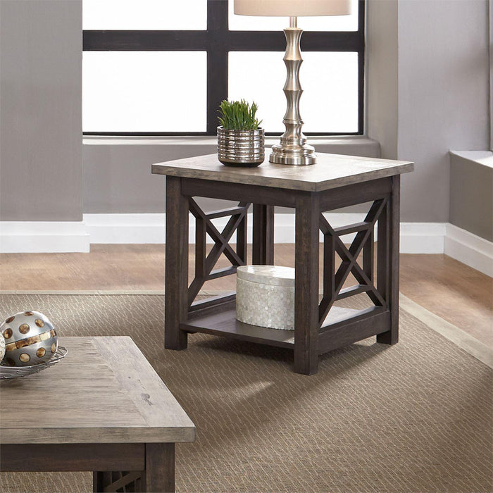 Liberty Heatherbrook End Table in Charcoal and Ash - Furniture Max (Falls Church,VA) *